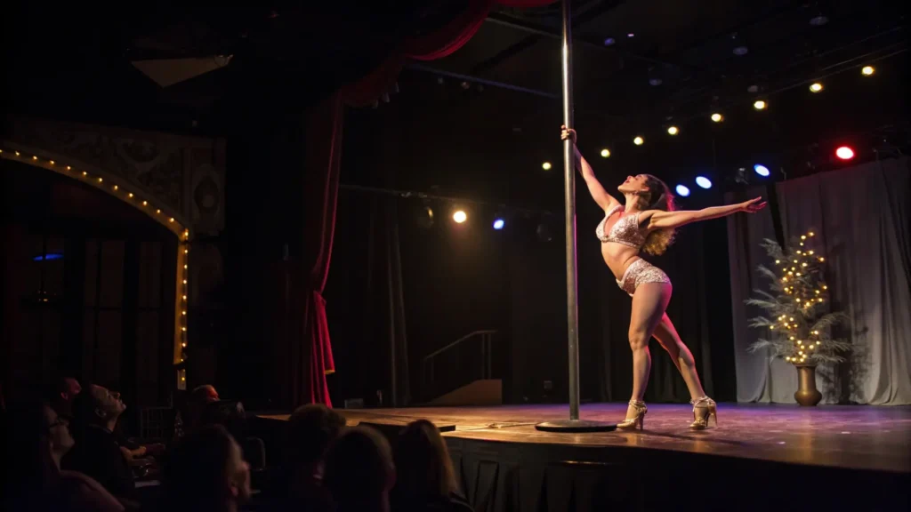 striptease dancer on the stage
